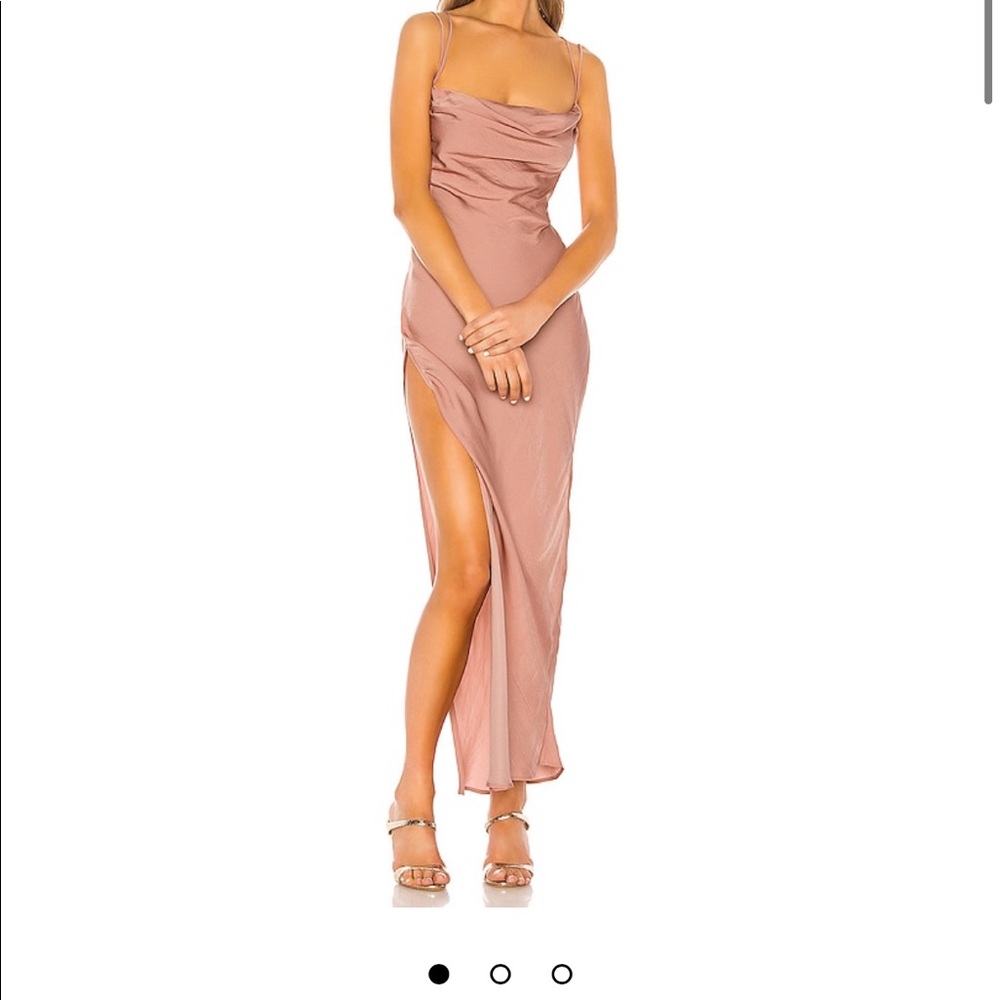 Revolve Michael Costello pink slip dress